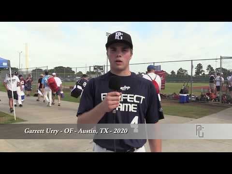 Video of Garrett Urry at Perfect GAme Tomball