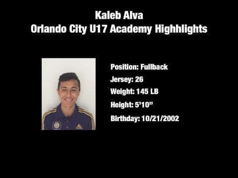 Video of Kaleb Alva - Orlando City U17 Academy First Half Highlights