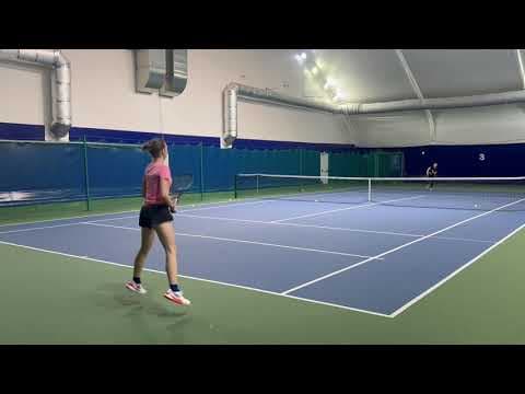 Video of Anna Ivanova (pink) vs Elizaveta Grevtsova (black, UTR - 6.xx)