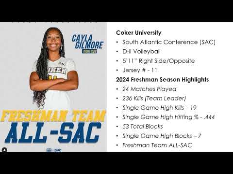 Video of D2 Volleyball '24 Freshman Season Highlights | 236 Kills & 53 Blocks | Freshman Team All-SAC Honors