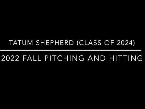 Video of Fall 2022 Pitching and Batting