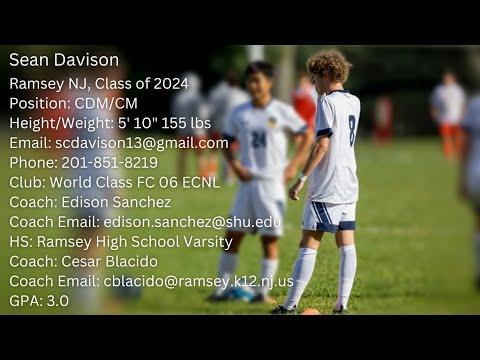 Video of Sean Davison Soccer Highlights