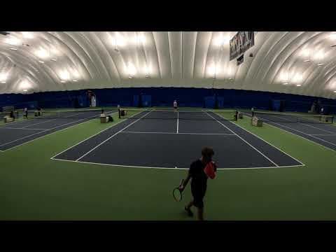 Video of  score 6-8  (I'm the one in black) Aaron Zoubek 7 UTR VS gustavus adolphus grad 9.66 