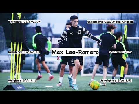 Video of Max Lee-Romero - College Soccer Recruiting Highlight Video - Class of 2025