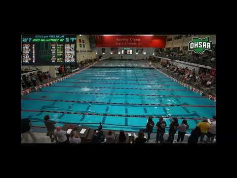 Video of OHSAA District Tournament Division II Girls 400 freestyle relay @bgsu February 17, 2023