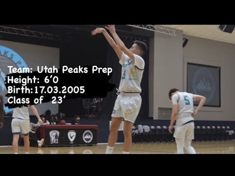 Video of FULL SEASON HIGHLIGHTS WITH UTAH PEAKS PREP CLASS OFF 23’ 2005   
