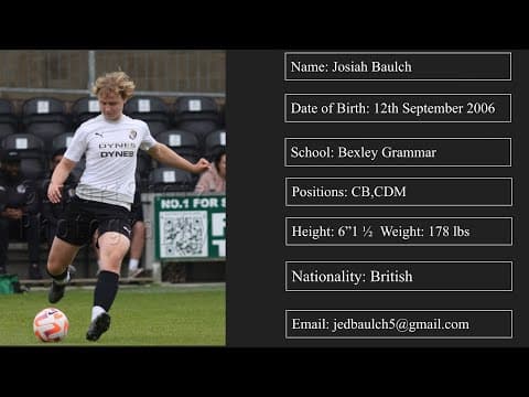 Video of Football Highlights - Josiah Baulch