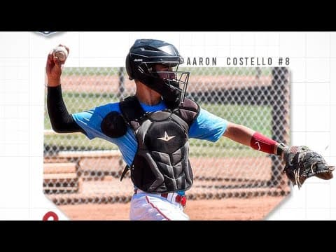 Video of Pathway Arizona 2024 highlights. Aaron Costello Catcher/Left handed hitter 