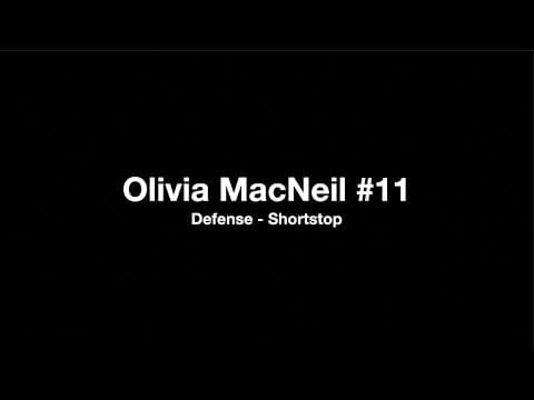 Video of Olivia MacNeil (2025 SS / C / Utility) - Shortstop plays - 2024 Season