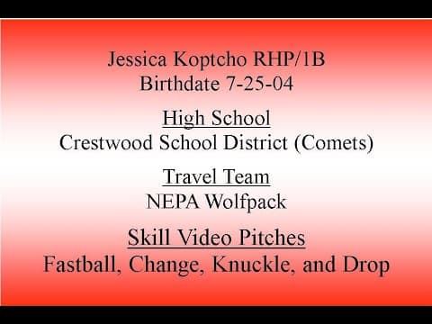 Video of Jessica Koptcho Pitching Skills Video