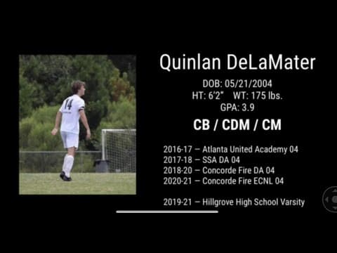 Video of #14 Quinlan DeLaMater Class of 2022 