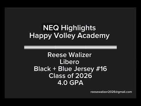 Video of Reese Walizer 2024 NEQ Libero Highlights
