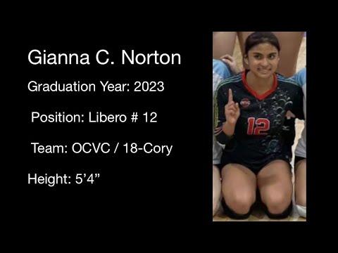 Video of Gianna Norton - Libero #12 - SCVA tournament Temecula - March 19th 2023