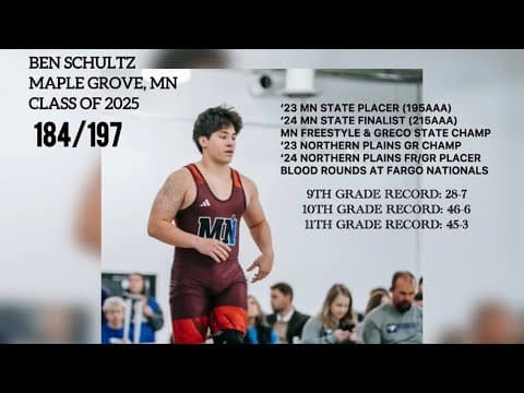 Video of Ben Schultz JR Season Highlights