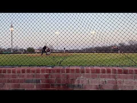 Video of Double of thirds head curveball low and in 
