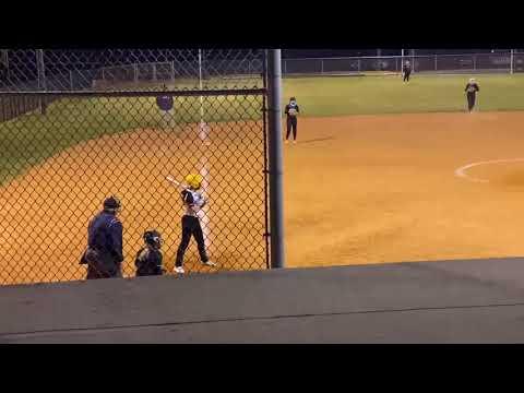 Video of Hit to center. Got a triple.