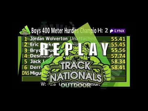 Video of 400mh 55.41 All American 6th place