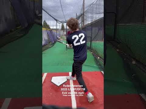 Video of Preseason BP - Feb 2024. Exit Velo 86mph. 