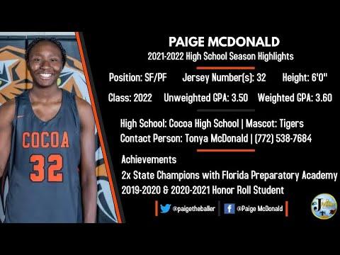 Video of Paige McDonald 2021-2022 Recent Highlight s