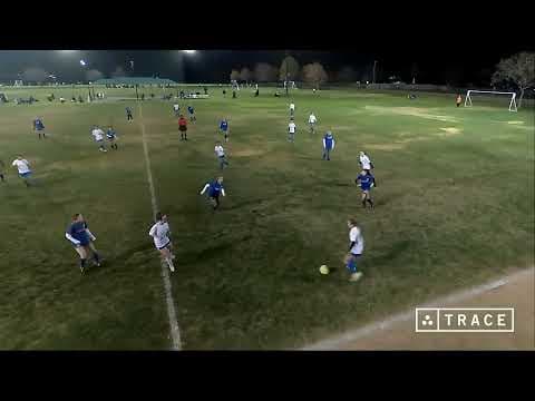 Video of Defending gaining possession [blue jersey #3]