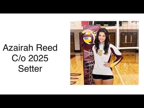 Video of Azairah Reed Setter 2025