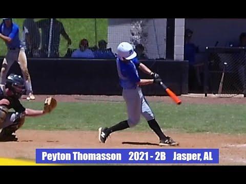 Video of Peyton Thomasson Jasper Vikings 2021  - 2B