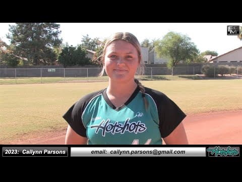 Video of 2023 Cailynn Parsons Third Base Softball Skills Video- Hotshots Captain 