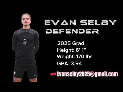 Video of Evan Selby Soccer Highlights Jan to Mar 2024