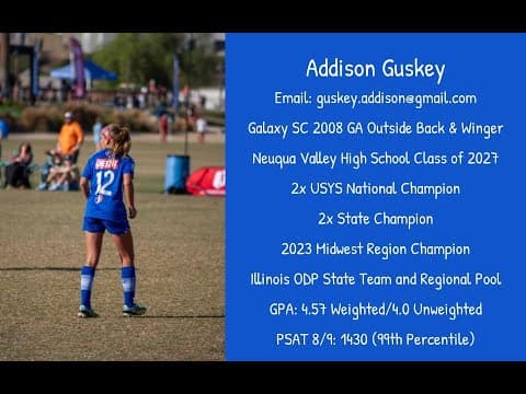 Video of Addison Guskey - Fall 2023 Highlights