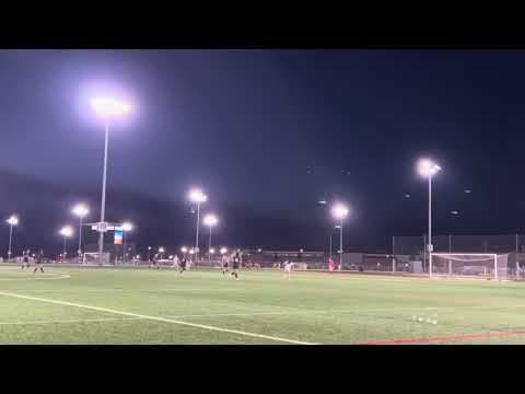 Video of Free kick run on to shot on goal 