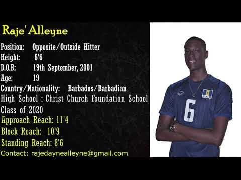 Video of Raje' Alleyne Volleyball Recruiting Video 2020