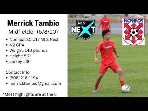 Video of April 2023 Highlights - Merrick Tambio