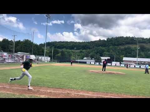 Video of Double to the left field fence