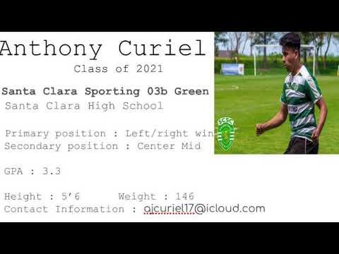 Video of Anthony Curiel - Santa Clara Sporting 03B Green - Highlight Video