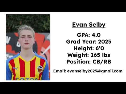 Video of Evan Selby Defender Highlights 2022/2023