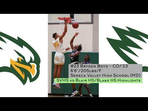 Video of Bryson Boyd CO/‘23 - 6’6”/205lbs/F - Seneca Valley Screaming Eagles Vs Blair/Blake Highlights