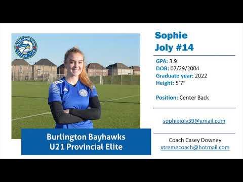 Video of Sophie Joly - Elite Level Center Back - Class of 2022