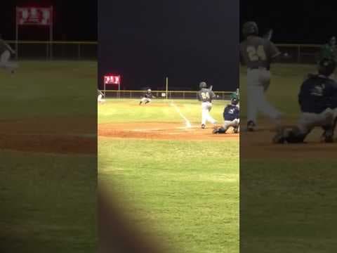 Video of Base hit down first base line 
