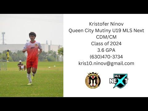 Video of Kristofer Ninov | Class of 2024 Queen City Mutiny MLS NEXT Highlights
