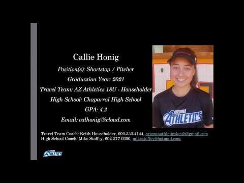 Video of Callie Honig Skills Video 2019