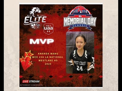 Video of Amanda Wang #24 WCE 15U National May 28-30 2022
