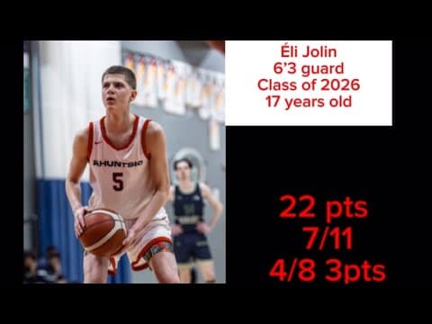 Video of Éli Jolin (Highlights against Cégep de Sherbrooke)