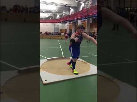 Video of Shot Put- First Indoor Meet of the Season- New Personal Best, 39ft 5in- 3/29/19