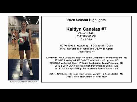 Video of Kaitlyn Canelas 2020 Season Highlights