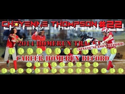 Video of Cheyenne Thompson Single Season/Career Home Run Record at M.H.S.