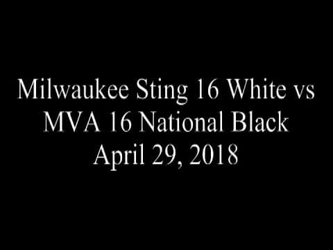 Video of Isabelle Schauer #18 (yellow jersey) - Match vs MVA 16 National Black 