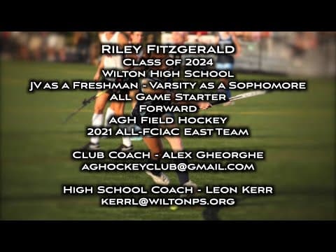 Video of Riley Fitz Class of 2024 Wilton CT