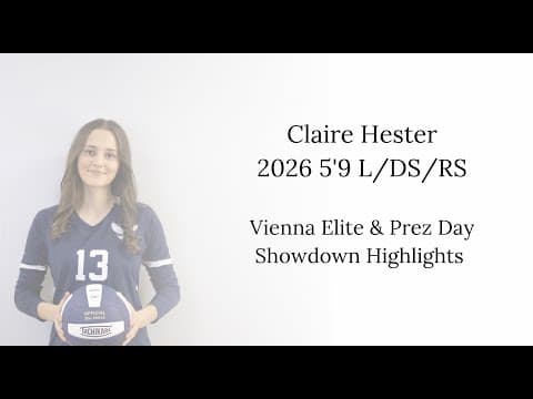 Video of Claire Hester 2026 L/DS/RS - February Tournament Highlights