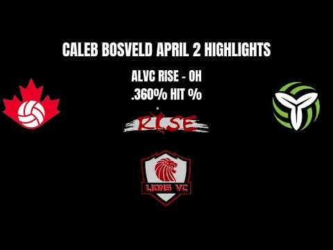Video of Caleb Bosveld April 2 Highlights