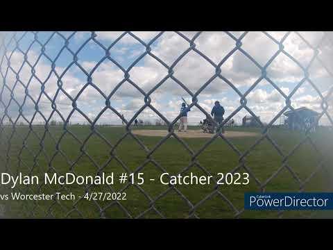Video of Dylan McDonald - Catcher 2023 - Game Video(04/27/2022)